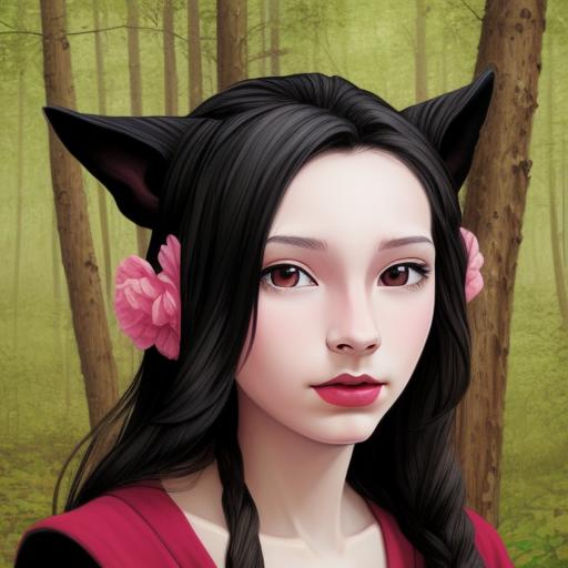 02496-2431586645-mixed race scandinavian beautiful dark elf woman walking through forest, closeup portrait, paint dithering, faded oils on canvas.png